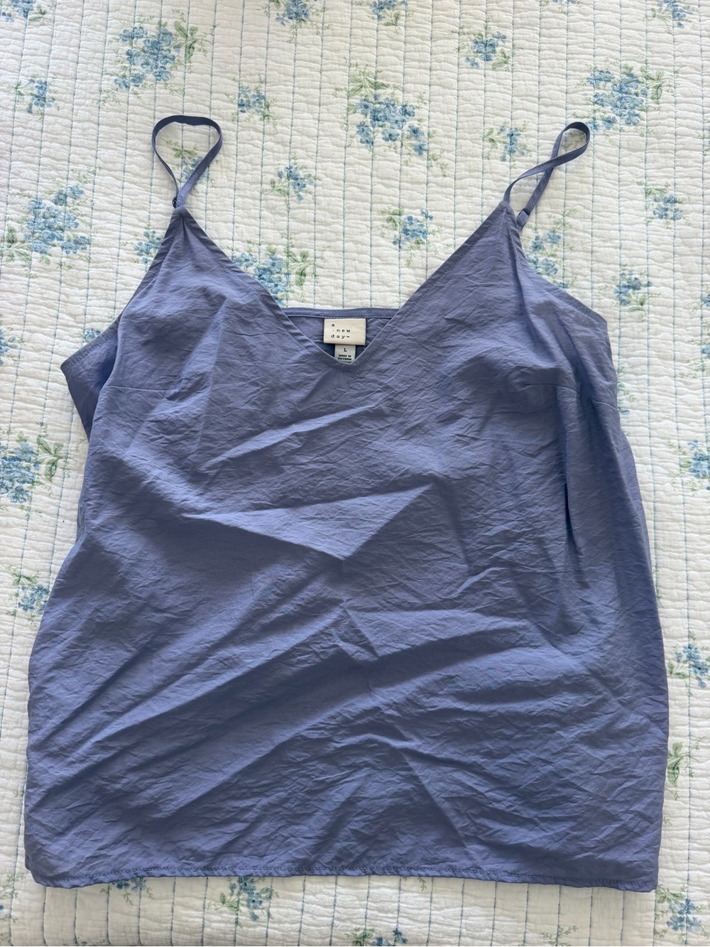a new day Lavender V-Neck Satin Cami Top